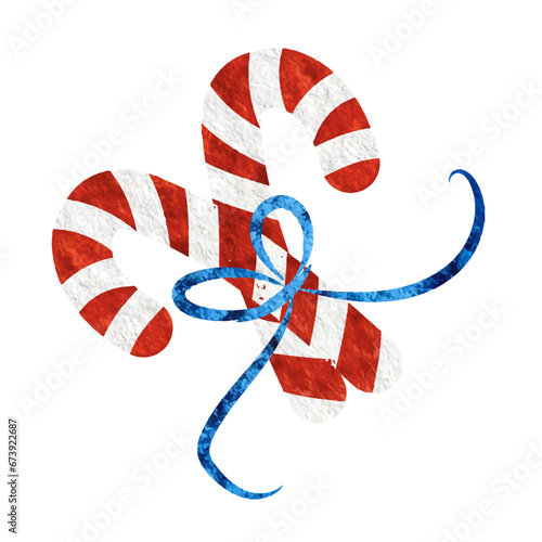Christmas sticks candy lolipop vector watercolor.