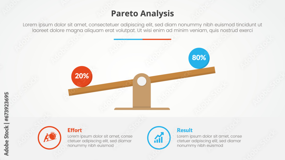 pareto principle analysis 80 20 rule template infographic concept for ...