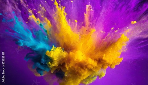 Colorful liquid ink explosion background