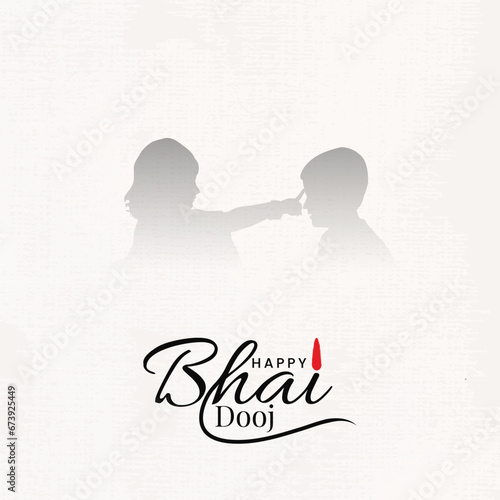 Happy Bhai Dooj Typography Social Media Post	