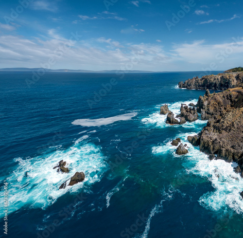 Waves Crashing the Coastal Rocks 