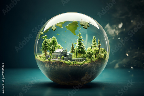 World environment and earth day concept with globe © Olga