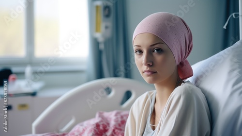 Sadly of female cancer patients at hospital
