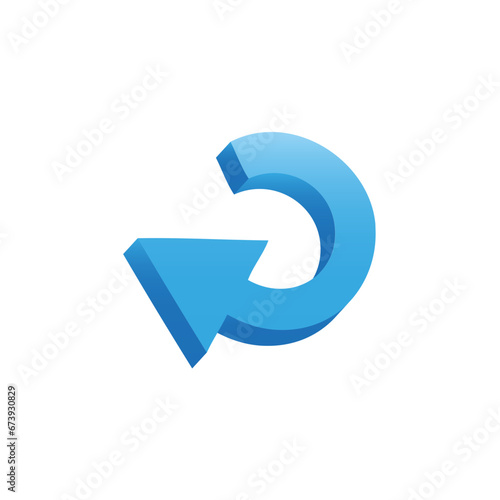 Free Download Arrow blue 3D icon - GFXLoad