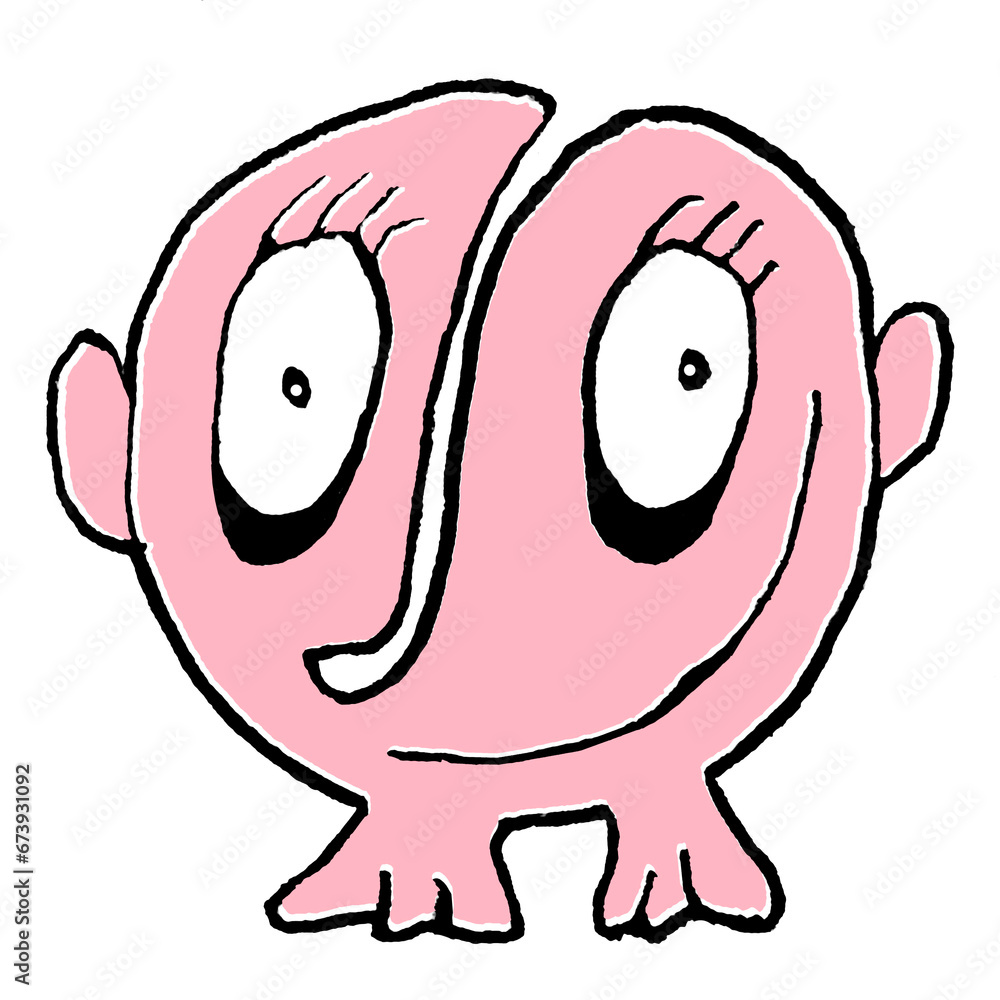 Cute baby monster cartoon drawing Cute baby monster cartoon drawing