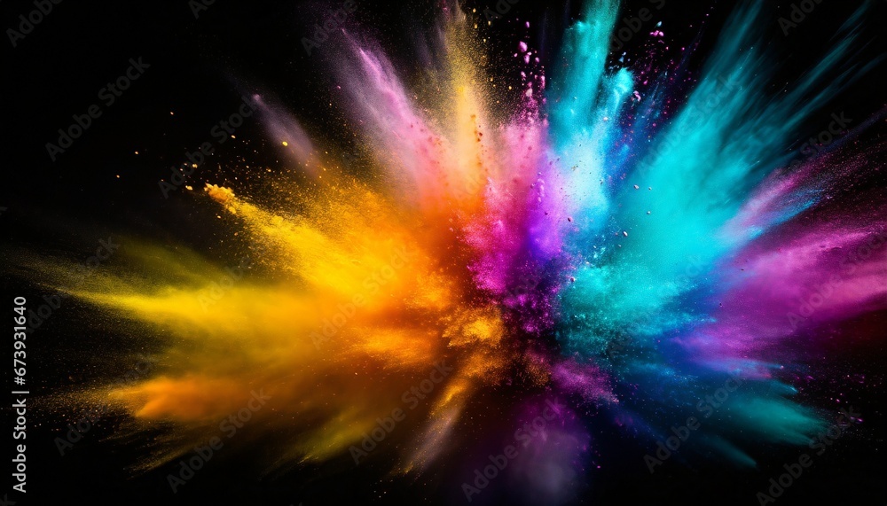 Colorful powder explosion background art illustration