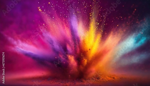 Colorful powder explosion background art illustration