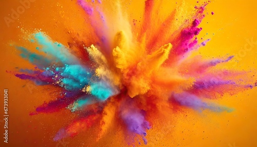 Colorful powder explosion background art illustration