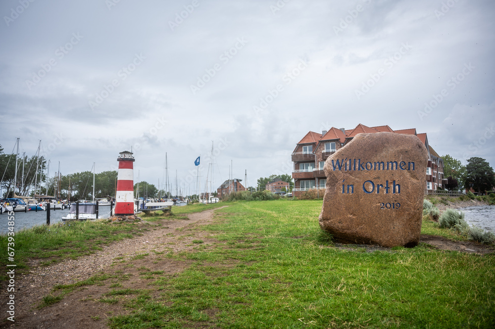 Orth Harbor on Fehmarn Island