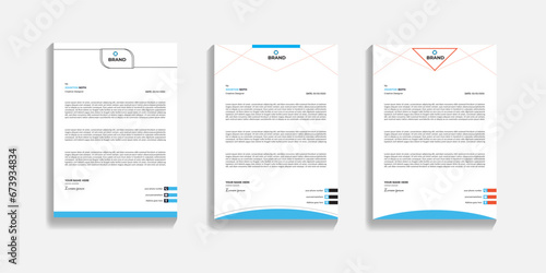 clean and editable letterhead design. Minimalist letterhead design for your company