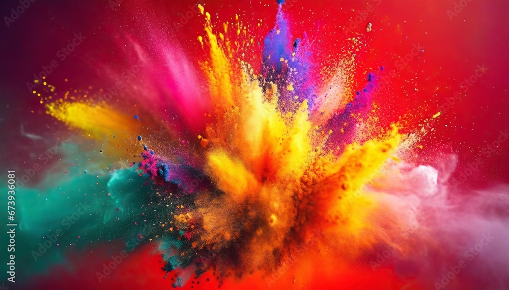 Colorful powder explosion background art illustration