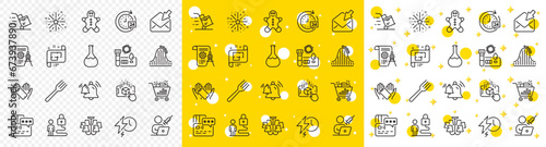 Outline 24h delivery, Roller coaster and Lock line icons pack for web with Charging time, Open mail, Chandelier line icon. Architectural plan, Covid test, Delivery cart pictogram icon. Vector