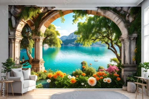 Fototapeta Naklejka Na Ścianę i Meble -  balcony with flowers