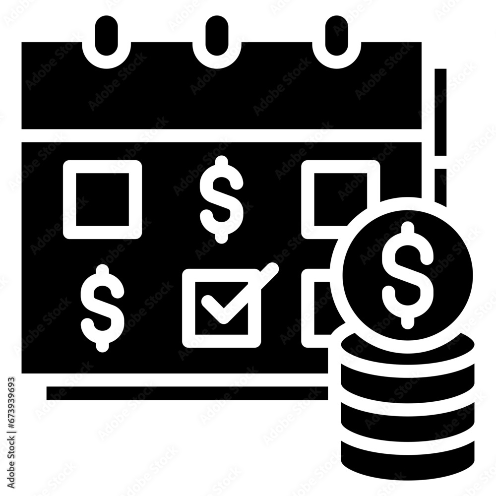 Financial Calendar Icon Financial Calendar Icon