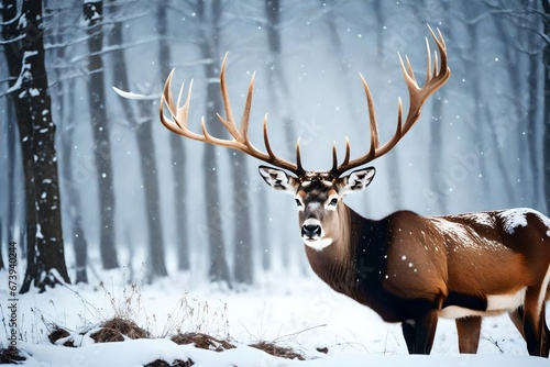 deer in winter © Dilawer