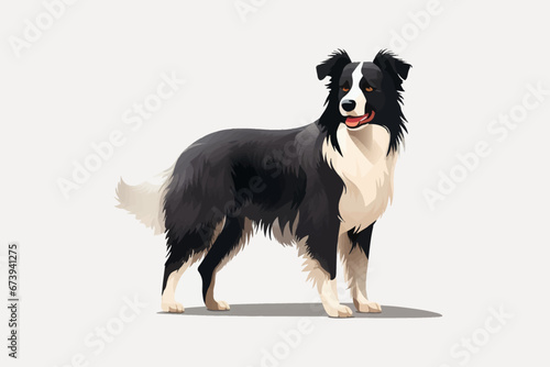 Vector of a dog on a white backgro © Wirestock