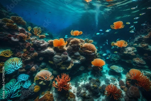 coral reef and fish © Dilawer
