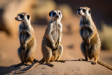 wildlife photography of meerkats