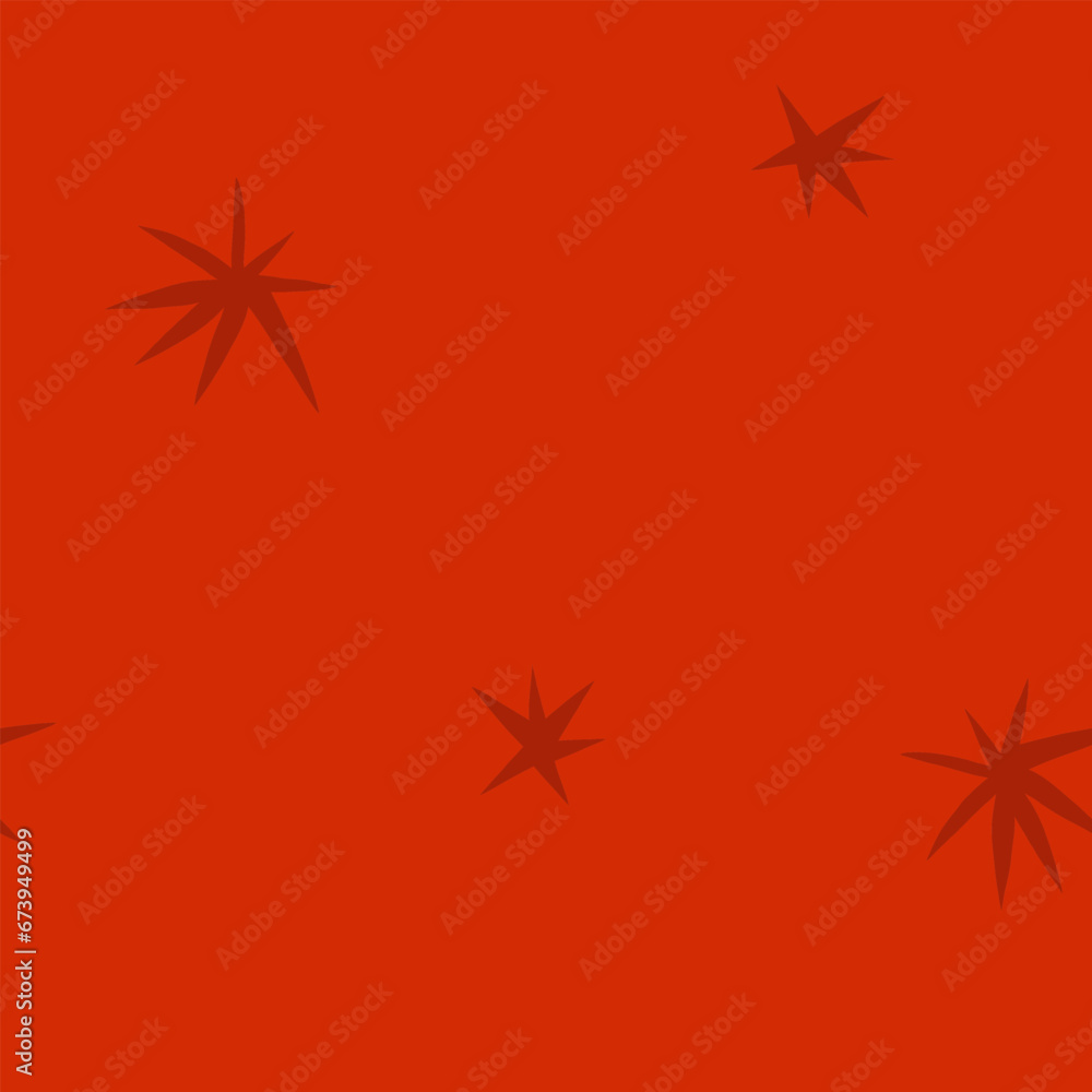 Hand drawn vector abstract seamless pattern with red simple minimalistic stars isolated on red background.Design for wrapping paper,fabric,journaling,decoration,greeting.Happy winter holidays concept. Hand drawn vector abstract seamless pattern with red simple minimalistic stars isolated on red background.Design for wrapping paper,fabric,journaling,decoration,greeting.Happy winter holidays concept.