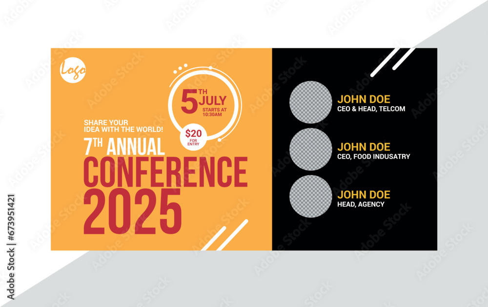 Fototapeta premium Annual Conference Banner Ad Design