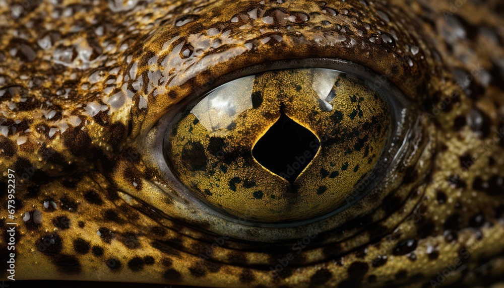 Fototapeta premium Photo of a Captivating Glimpse into the Enigmatic Eye of a Majestic Creature