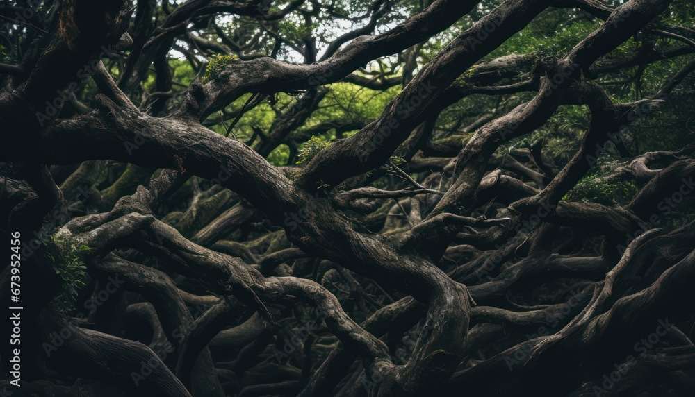 Photo of a Serene Forest with Towering Trees and Dappled Sunlight Photo of a Serene Forest with Towering Trees and Dappled Sunlight