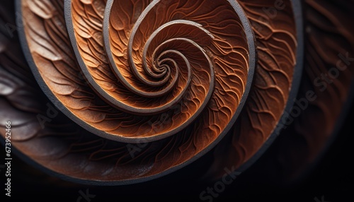 Photo of a Mesmerizing Close-Up of a Hypnotic Spiral Object