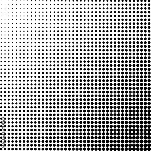 Abstract pop art comic style gray circle halftone isolated on white background Vector. Monochrome printing raster. Dotted illustration. Abstract vector halftone background. Dot spray gradation vector