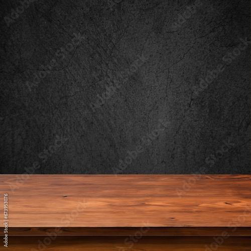 Wooden tabletop with background for product display