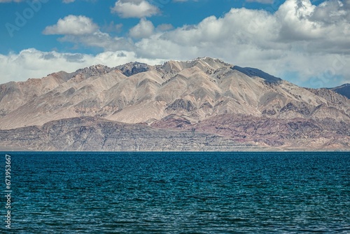 Scenic view of Bangong Lake in Ritu County, Ali Prefecture, Tibet, China photo