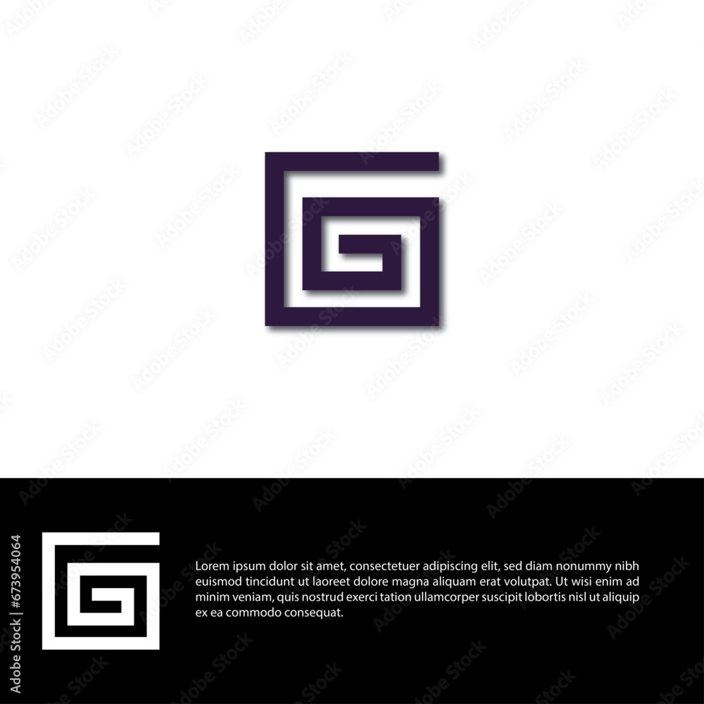 Initial Letter G Logo. White and Black Circle Shape Origami Style isolated on white and Black Background. Usable for Business and Branding Logos. Flat Vector Logo . Initial Letter G Logo. White and Black Circle Shape Origami Style isolated on white and Black Background. Usable for Business and Branding Logos. Flat Vector Logo .