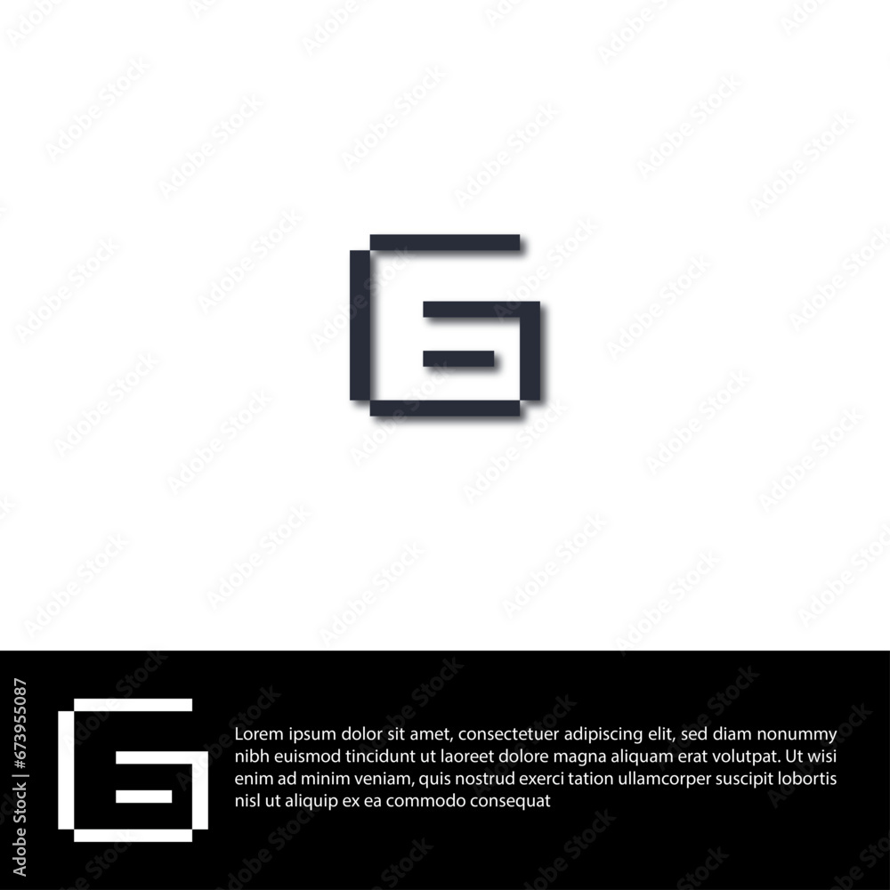 Initial Letter G Logo. White and Black Circle Shape Origami Style isolated on white and Black Background. Usable for Business and Branding Logos. Flat Vector Logo . Initial Letter G Logo. White and Black Circle Shape Origami Style isolated on white and Black Background. Usable for Business and Branding Logos. Flat Vector Logo .