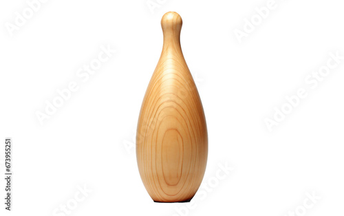 Portrait a Single Cute Bowling Pin for Tenpin Bowling Isolated on Transparent Background PNG.