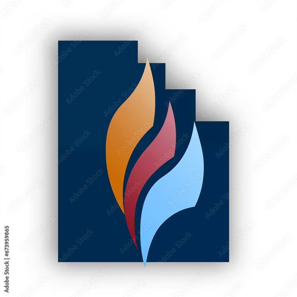 Naklejka premium Company Logo Concept - Flame, Fire, Fluid Elegance