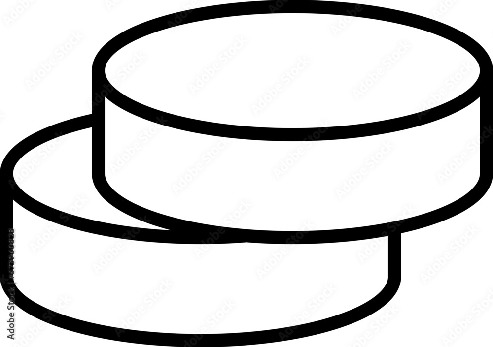 Currency Stacked Coin Money Round Circle Symbol Icon. Vector Image. Currency Stacked Coin Money Round Circle Symbol Icon. Vector Image.