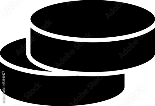 Currency Stacked Coin Money Round Circle Symbol Icon. Vector Image.