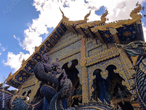 Wat Rong Suea Ten Blue Temple at Chiang Rai Thailand taken on 6 November 2023