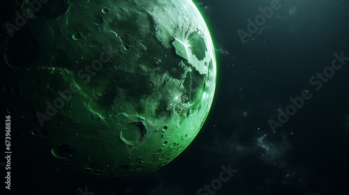 Green moon, satellite