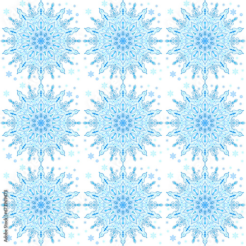 Set of cartoon snowflakes, for greeting card, invitation, banner, fabrics, wrapping paper, web. Winter holidays. Collection of icons.