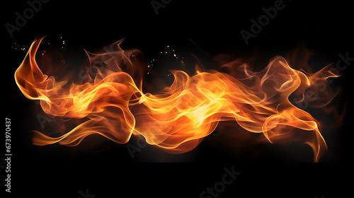 fogo em chamas em fundo preto  © Alexandre