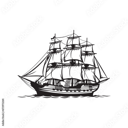 Sailboat Vector images, Illustration of a Sailboat