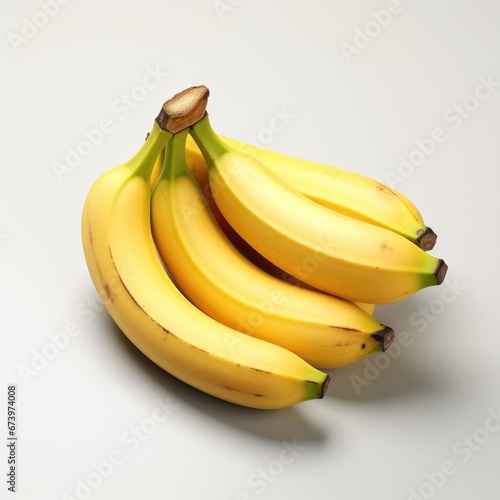 A picture of banana set isolated on white background Generative AI
