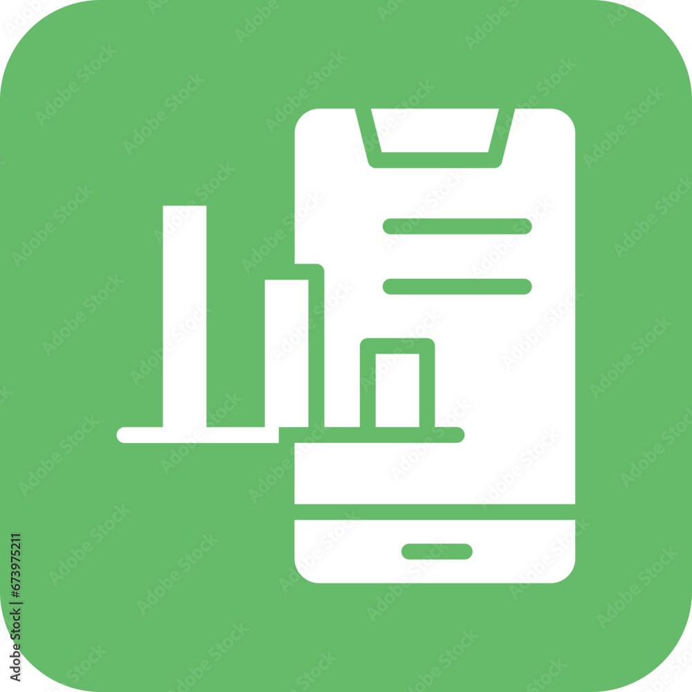 Mobile Bar Graph Icon