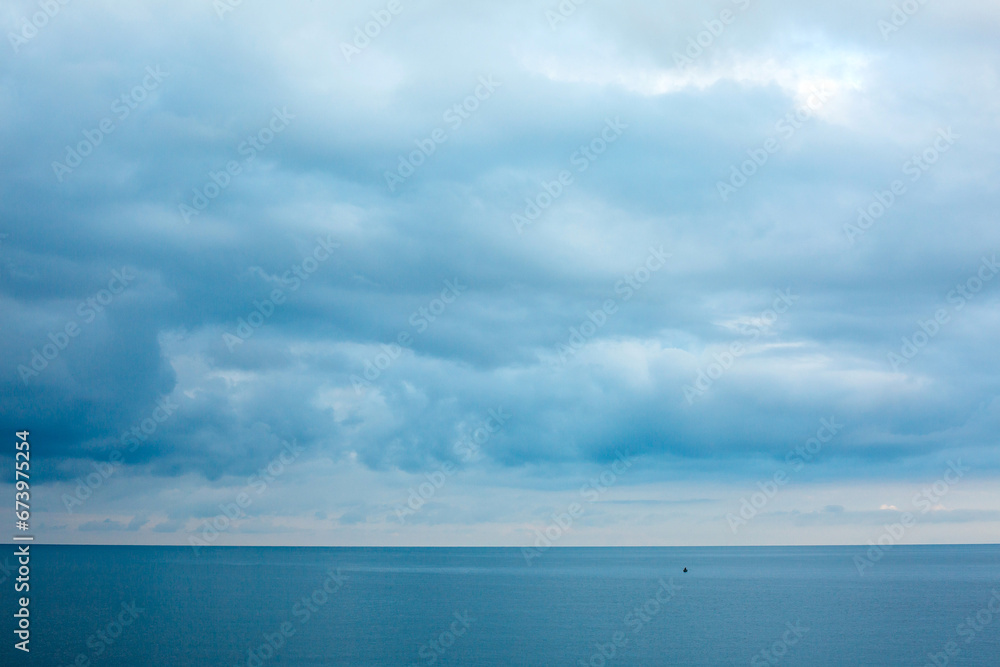 Beautiful seascape with cloudy weather