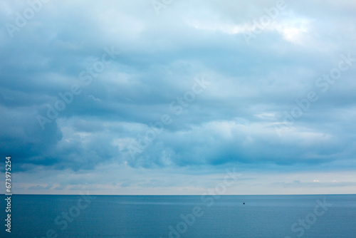Beautiful seascape with cloudy weather