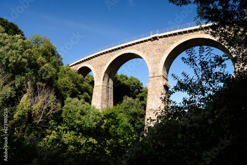 Il viadotto ferroviario nealla Valle Barca nella città di Sassari photo
