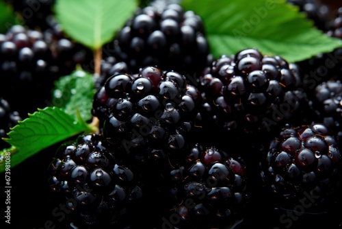 Harvested at their peak, the fresh blackberries exhibit a juicy richness.