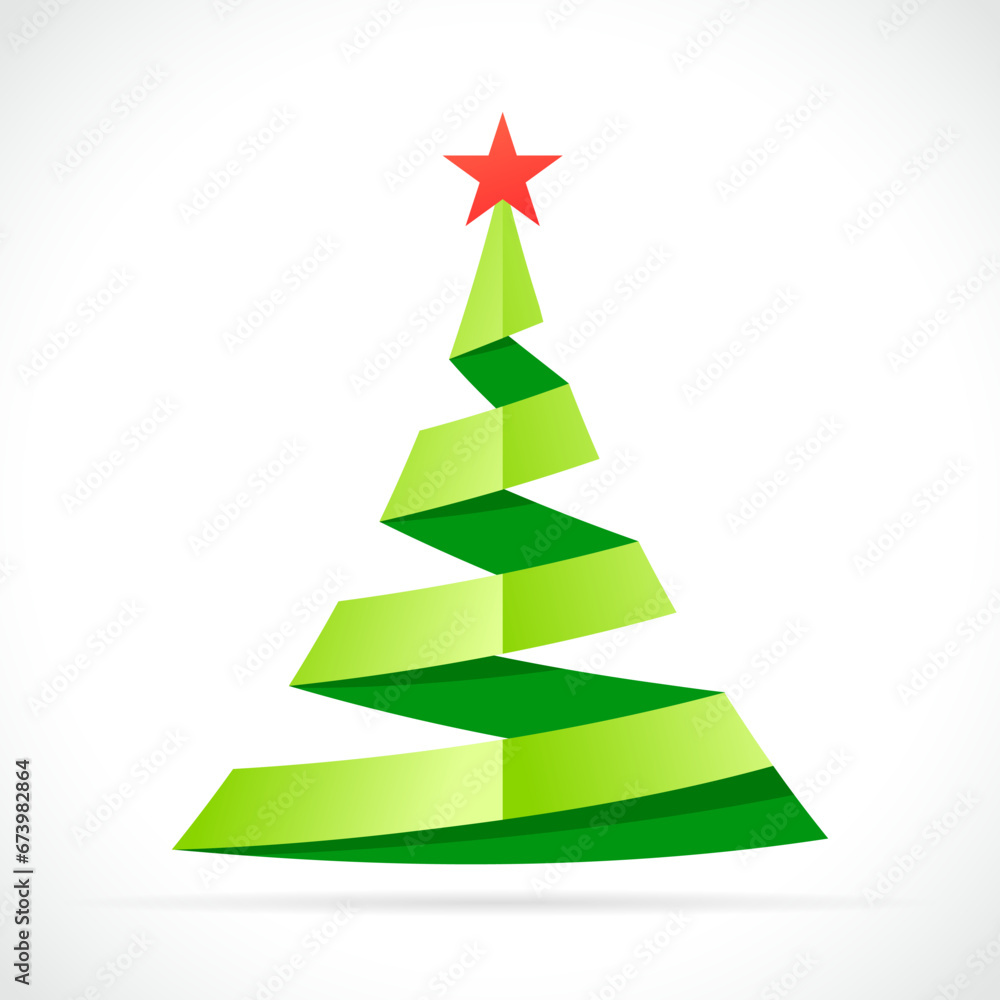 christmas tree with ribbon concept
