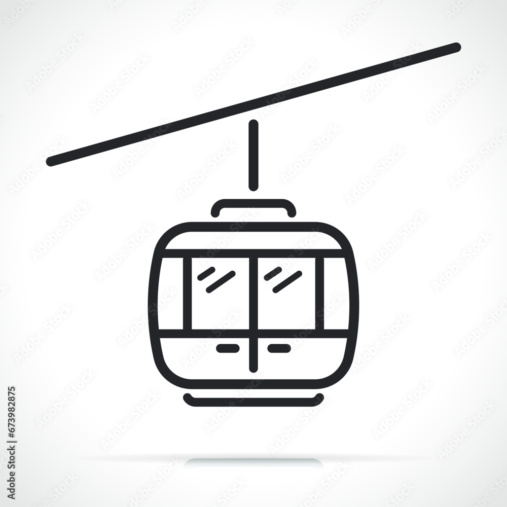 Funicular or cable car icon Funicular or cable car icon
