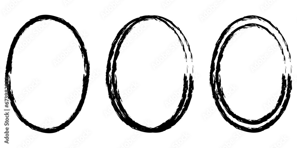 Set of black frames. Vector frames isolated on white. Frame for text, pictures, photo, card, invitation. Vector graphic elements for design. Oval frames Set of black frames. Vector frames isolated on white. Frame for text, pictures, photo, card, invitation. Vector graphic elements for design. Oval frames